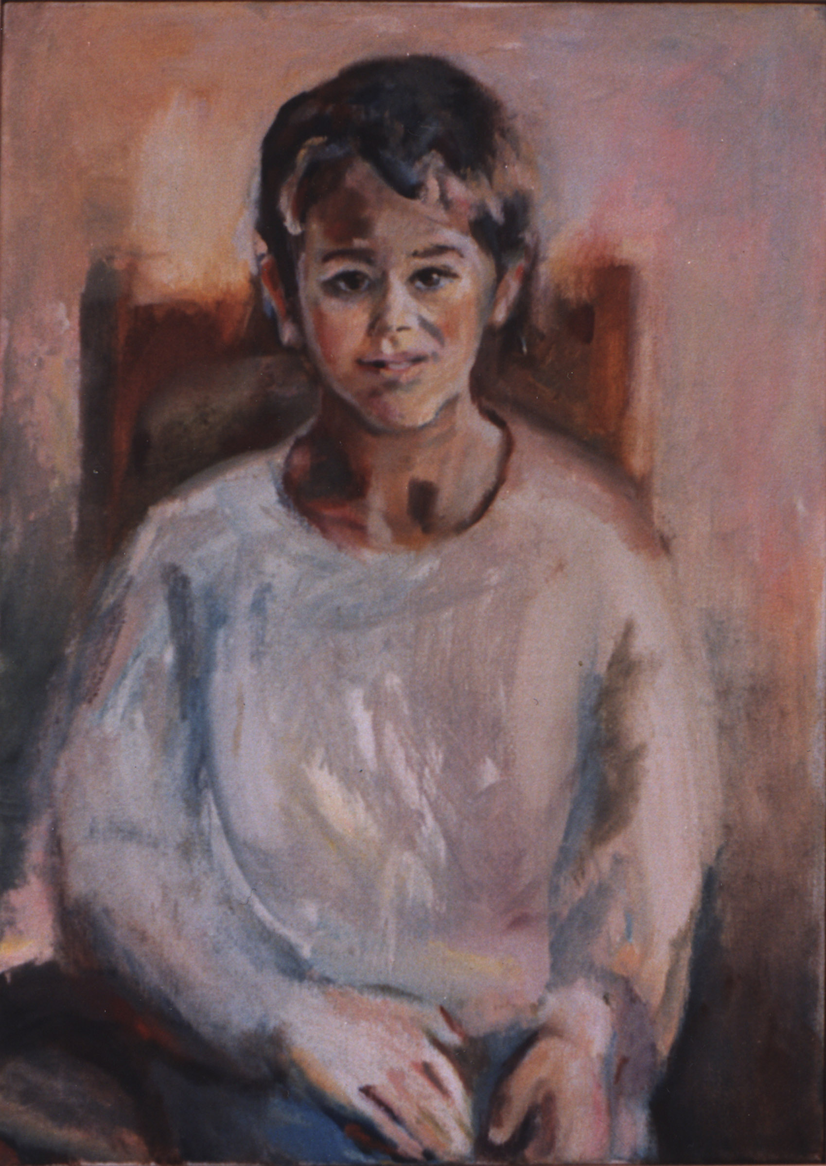 schilderij met portret van een jongen - Cornelia Vrolijk