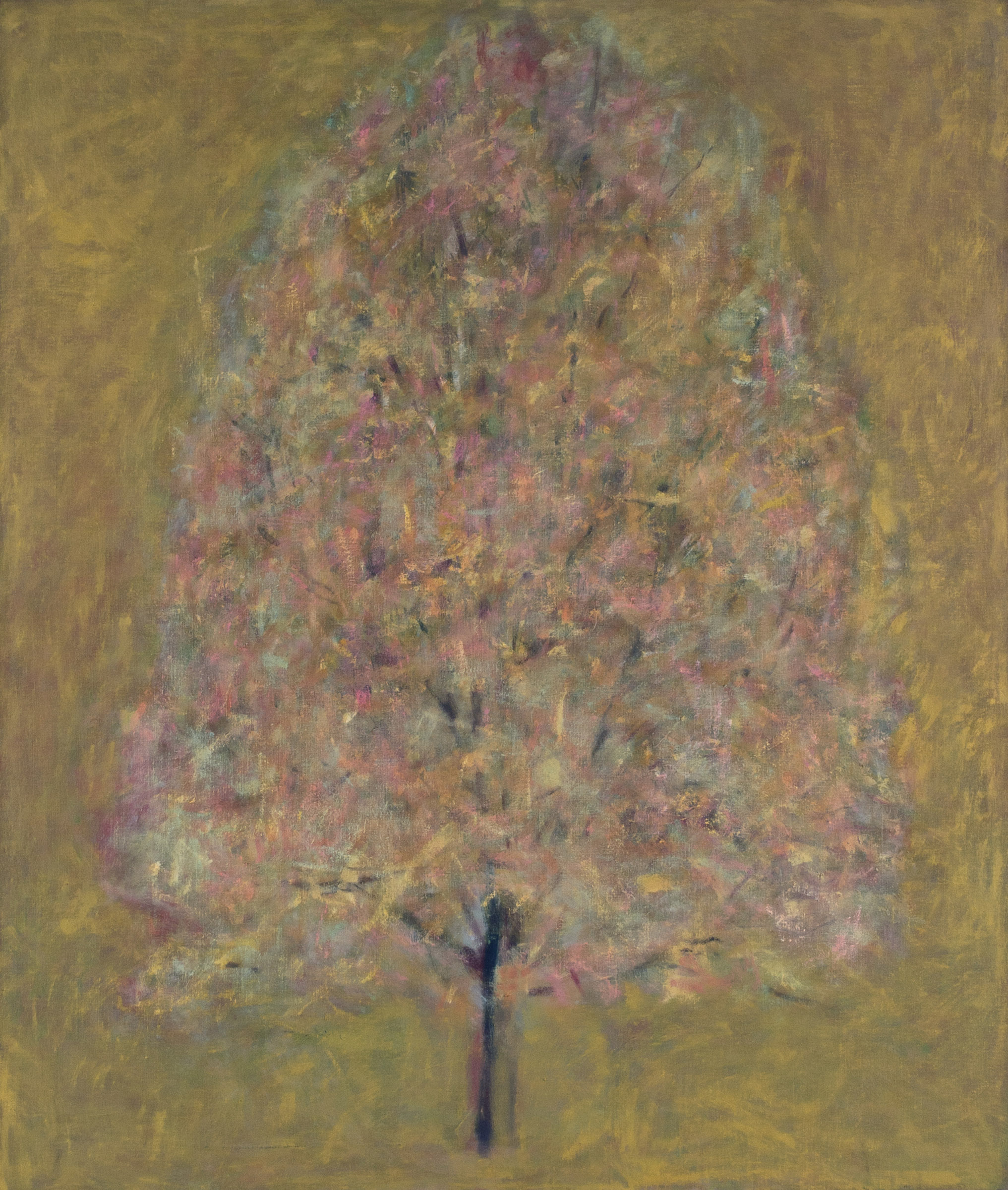 schilderij van een roze boom - Cornelia Vrolijk