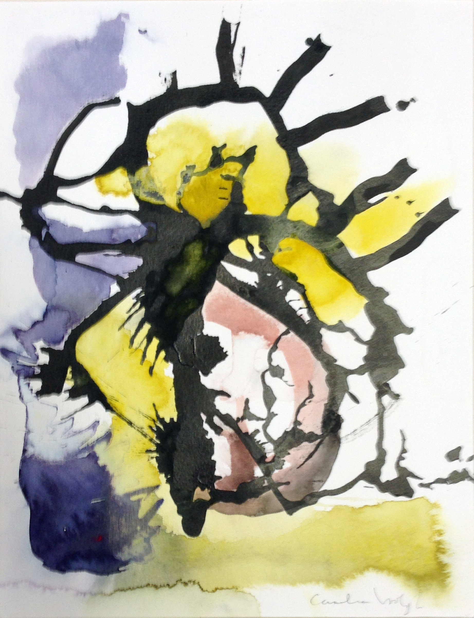 Abstracte aquarel - Cornelia Vrolijk