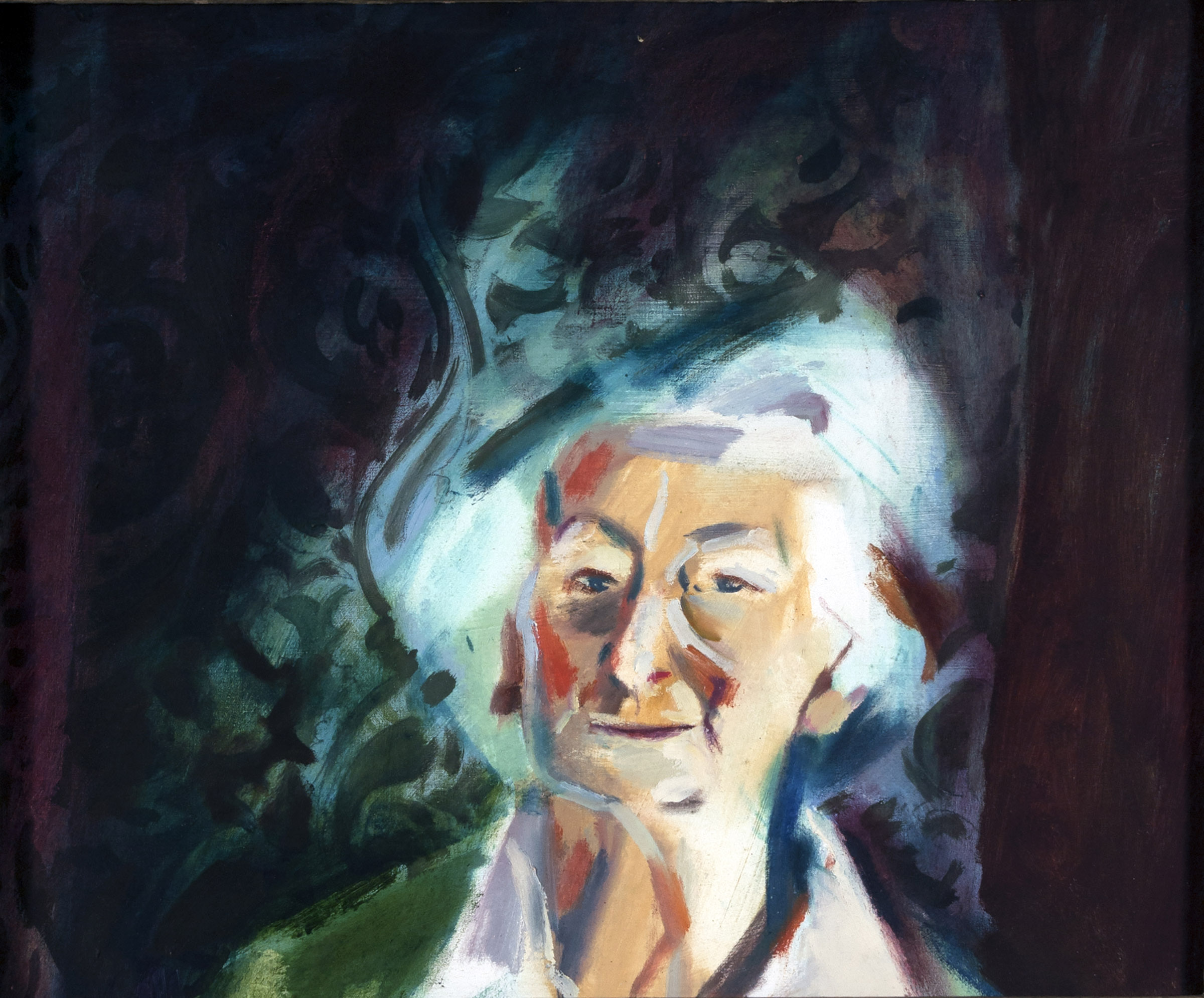 schilderij met portret van een oude vrouw - Cornelia Vrolijk