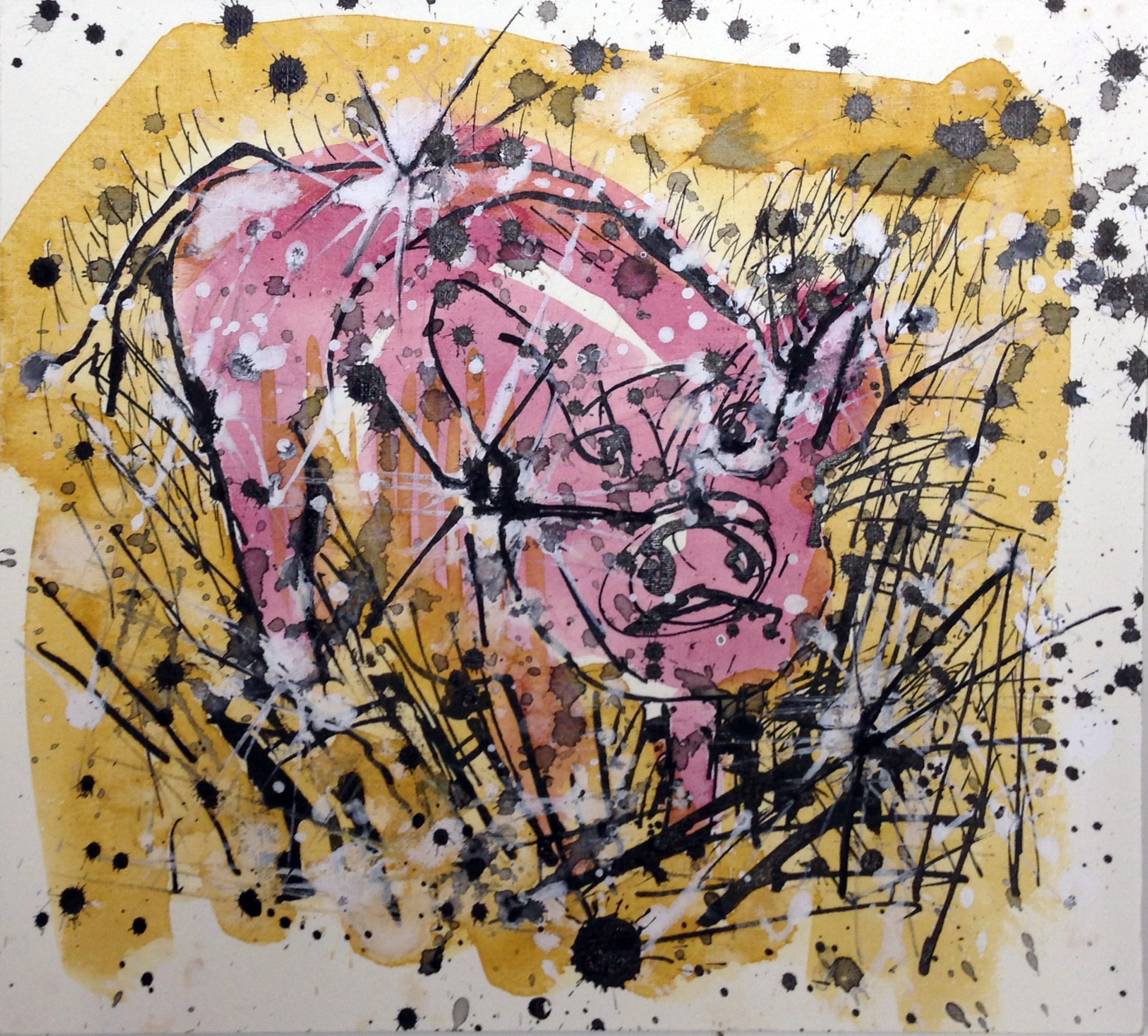 schilderij van varken - Cornelia Vrolijk