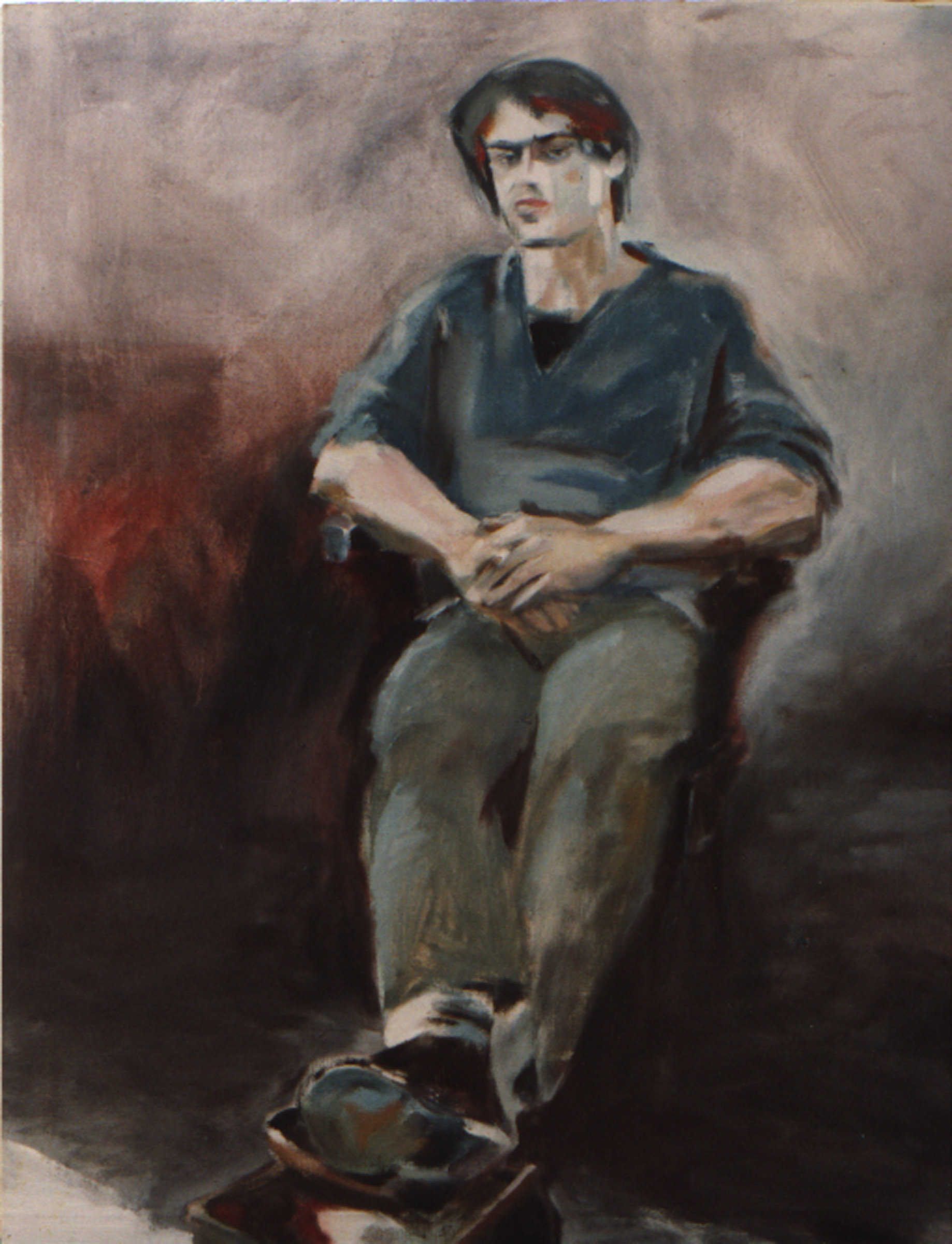 schilderij met portret van een man - Cornelia Vrolijk